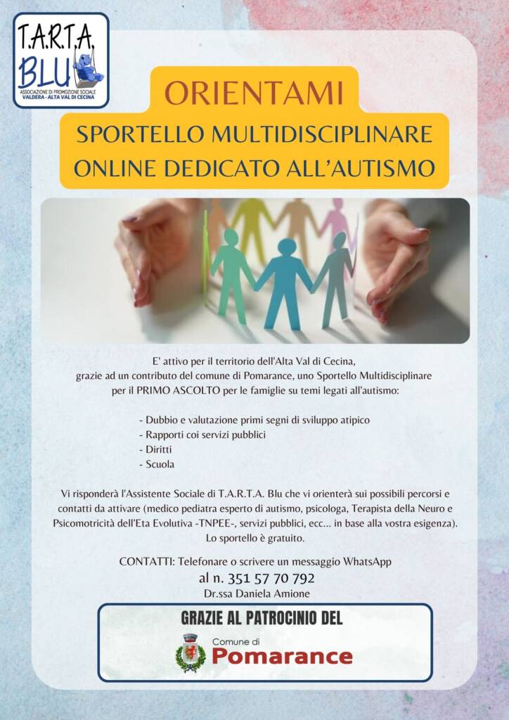 Sportello Multidisciplinare online dedicato all'autismo